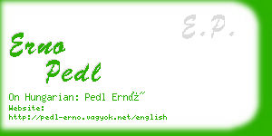 erno pedl business card